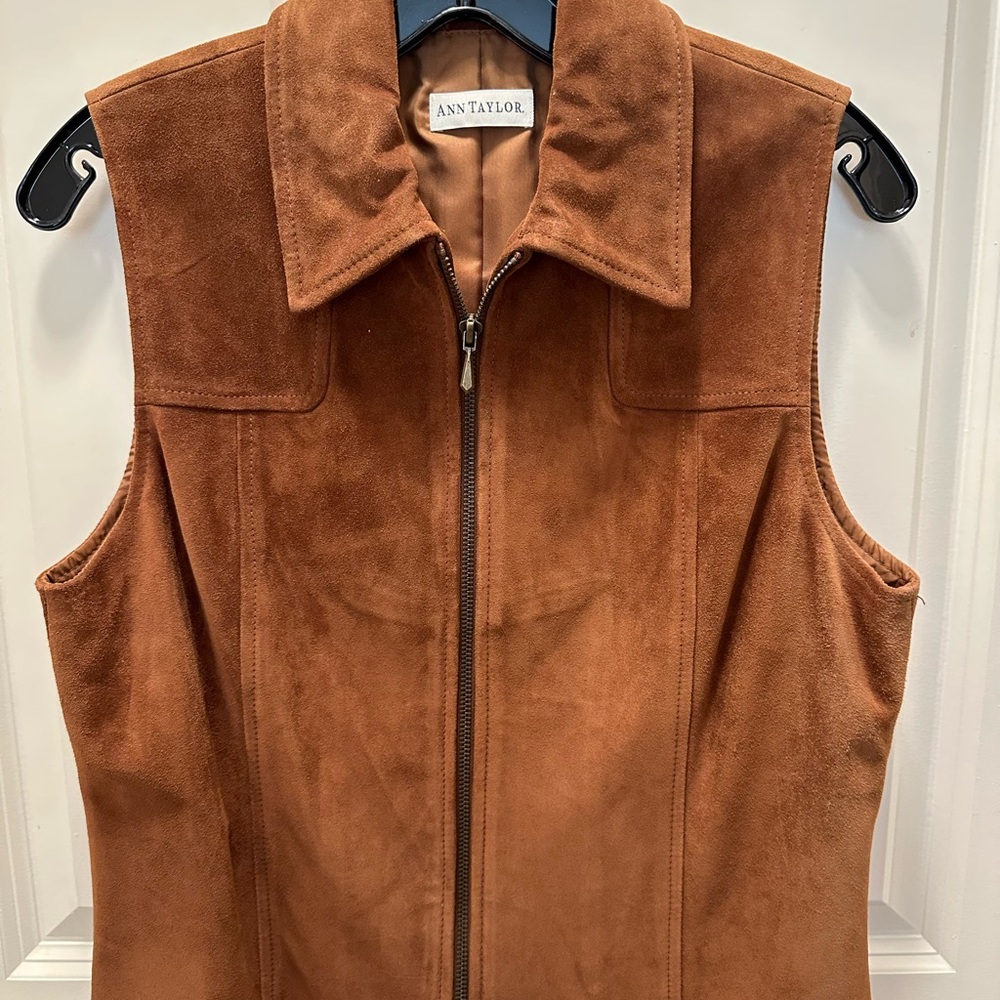 Ann Taylor Women's Tan Suede Vest